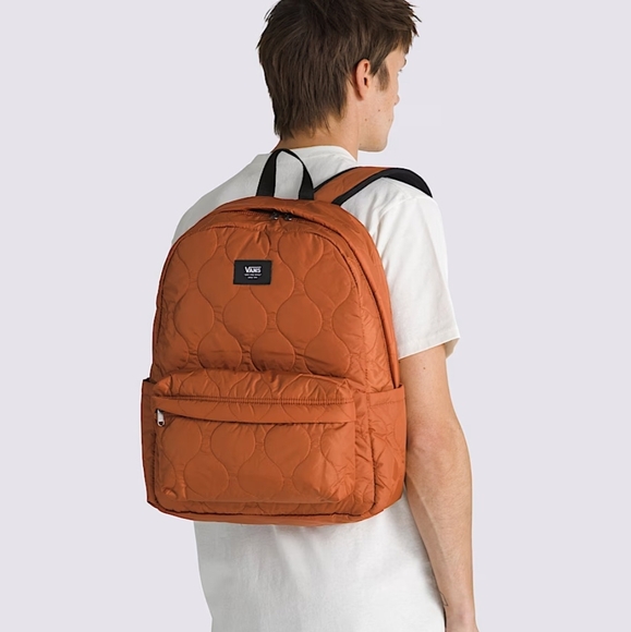 VANS Old Skool Quilted Orange Backpack. - Picture 2 of 14